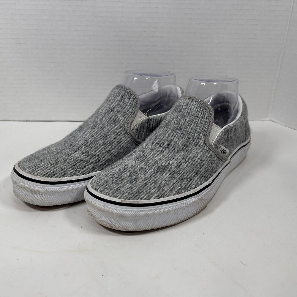 VANS Gray Corduroy Classic Slip Ons Sneakers Womens 7.5/Men's 6